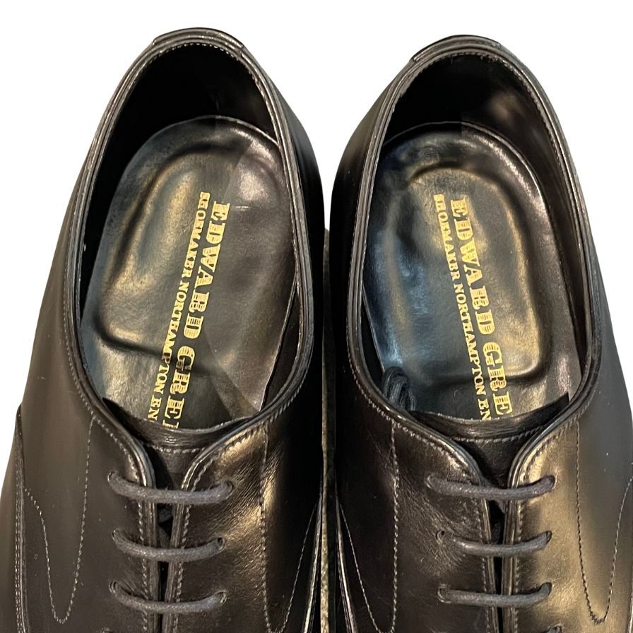 エドワードグリーン レザーシューズ ストレートチップ チェルシー 202ラスト ブラック UK7.5E EDWARD GREEN CHELSEA ビジネスシューズ 約26.0cm【LA】【中古】
