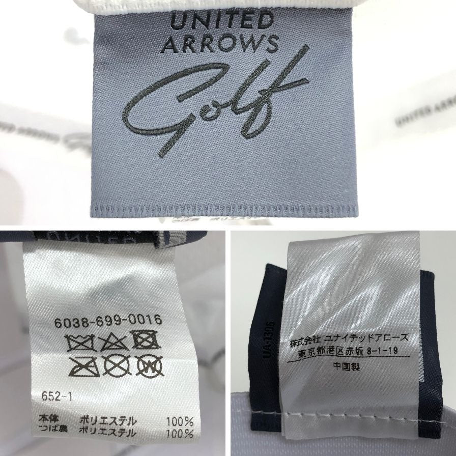 ユナイテッドアローズ ゴルフ キャップ ホワイト ロゴ メンズ サイズ表記なし UNITED ARROWS GOLF