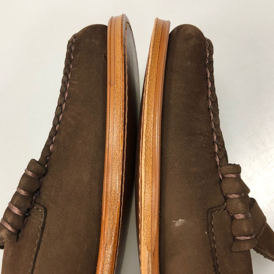 ジーエイチバス ローファー ウィージャンズ ヘリテージ スエード サイズ7 メンズ ブラウン G.H.Bass&Co. WEEJUNS ローファー 約25.5cm【LA】【中古】