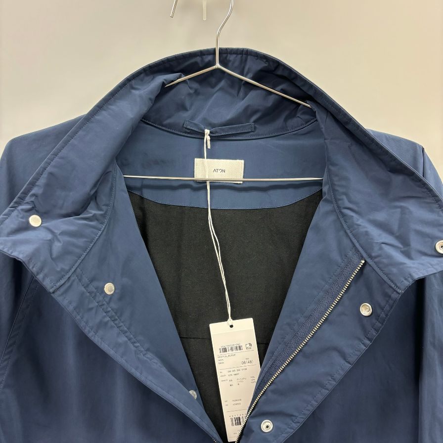 未使用◆エイトン スタンドフィールドコート ベンタイル スエード メンズ ネイビー サイズ48 ATON VENTILE SUEDE STAND FIELD COAT 【AFB5】