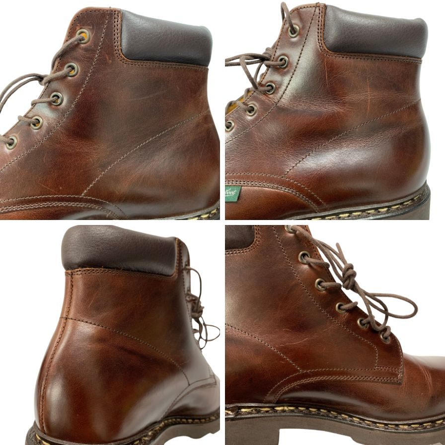 パラブーツ ベルジュラック エコルセ ブラウン UK6 6F82594 21 PARABOOT BERGERAC LIS ECORCE 約24.5cm【AFC47】