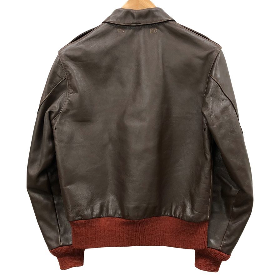 中古◆バズリクソンズ A-2 フライトジャケット ホースハイド BR80563 ブラウン系 サイズ38 メンズ BUZZ RICKSON’S 【AFG1】