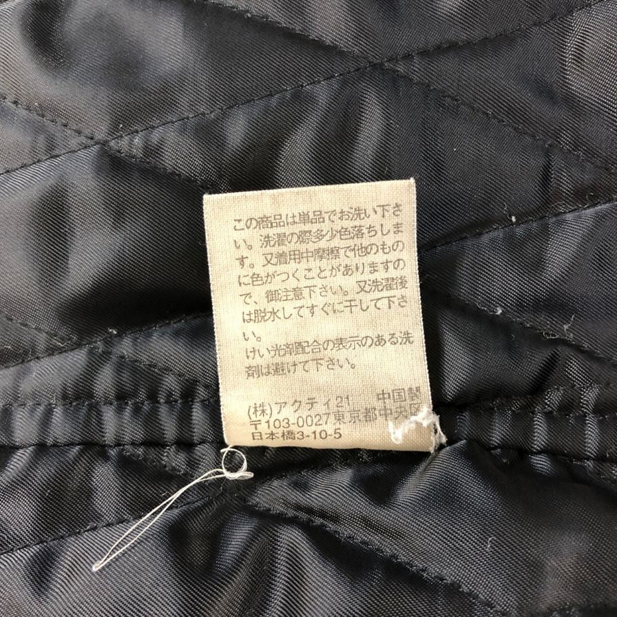 中古◆ポロラルフローレン ハーフコート 90年代 中綿ライナー付き ブラック メンズ サイズL Polo Ralph Lauren 【AFB9】