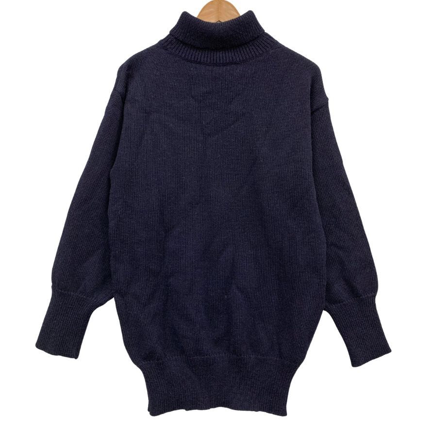 美品◆ニッフィー ニット タートルネックニット ウール サイズM メンズ ブルー Niffi 【AFB2】