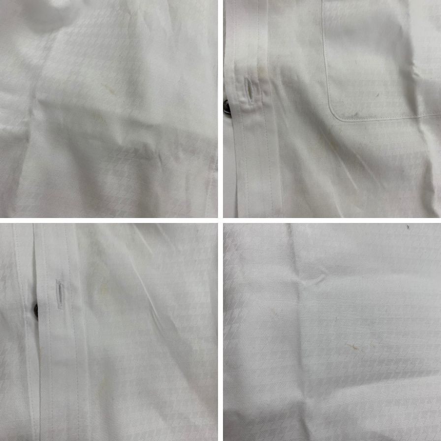 中古◆バーバリー ブラックレーベル Yシャツ 3点セット メンズ サイズ39 40 ホワイト ブラック系 BURBERRY BLACK LABEL 【AFB20】