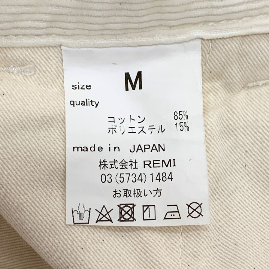 レミレリーフ ハーフパンツ コーデュロイ コットン ポリエステル ホワイト系 サイズM メンズ REMI RELIEF 【AFB28】