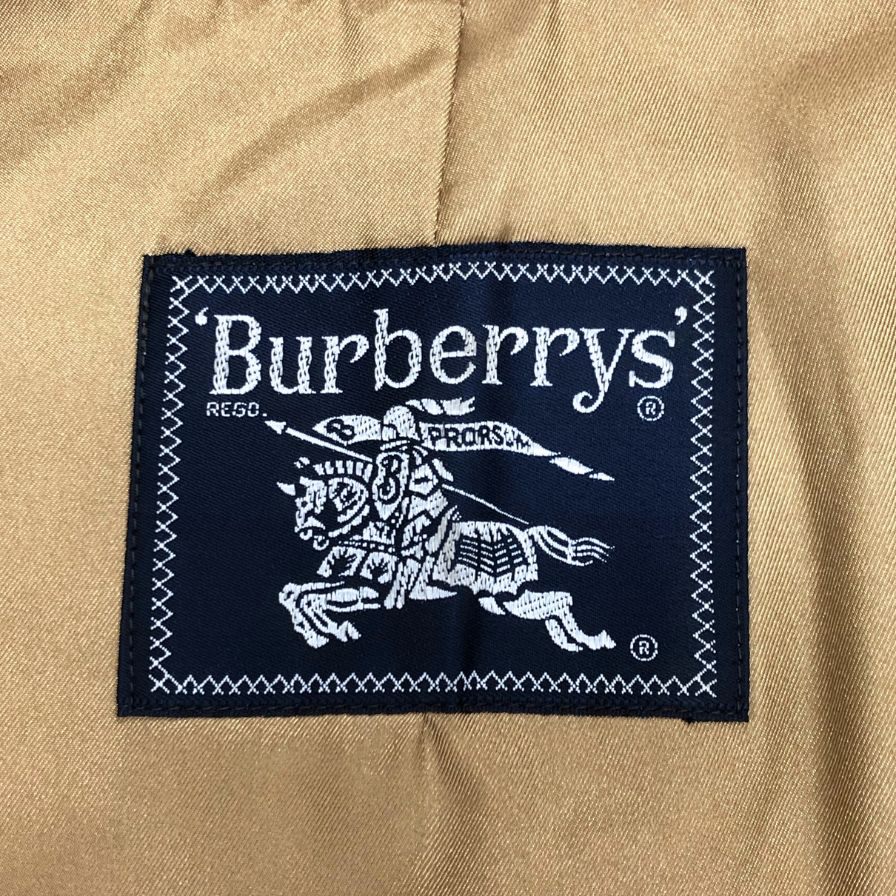 バーバリー バルカラーコート 90S 旧タグ イングランド製 ライトベージュ メンズ サイズM程度 Burberry【LA】