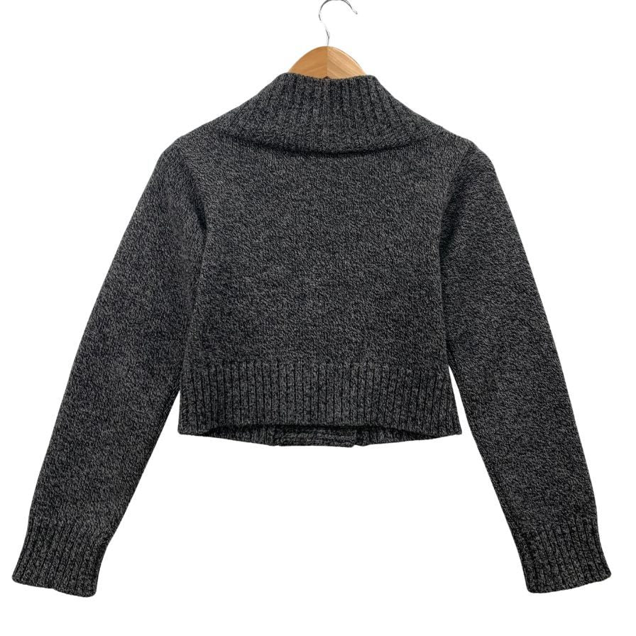 美品◆クロエ カーディガン ウール ショート丈 レディース サイズXS グレー Chloe 【AFB34】