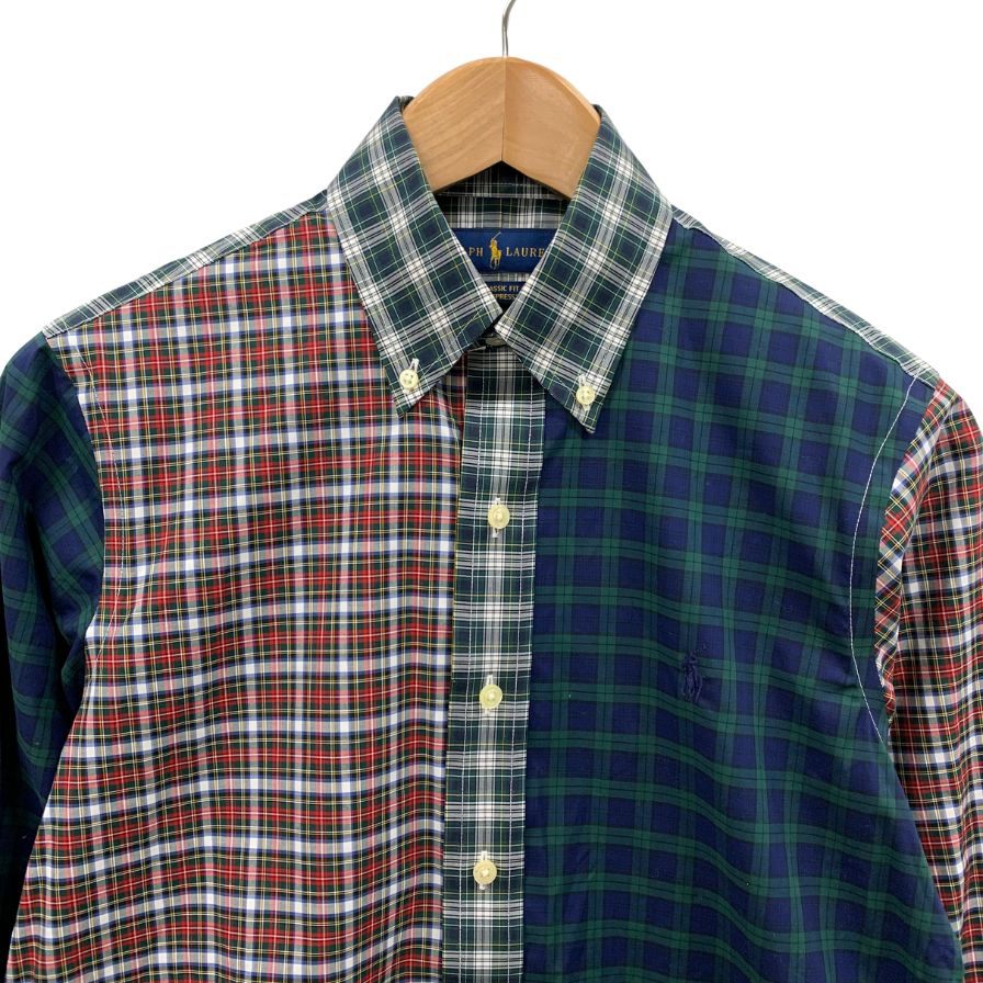 美品◆ラルフローレン ボタンダウンシャツ チェック メンズ サイズXS Ralph Lauren 【AFB40】