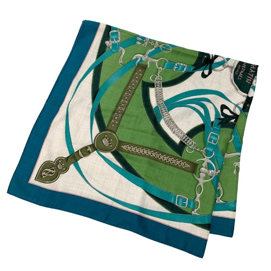 ◆送料込！【HERMES】エルメス La Promenade du Matin ショール La Promenade du Matin Bandana double face scarf 140 | Hermès USA