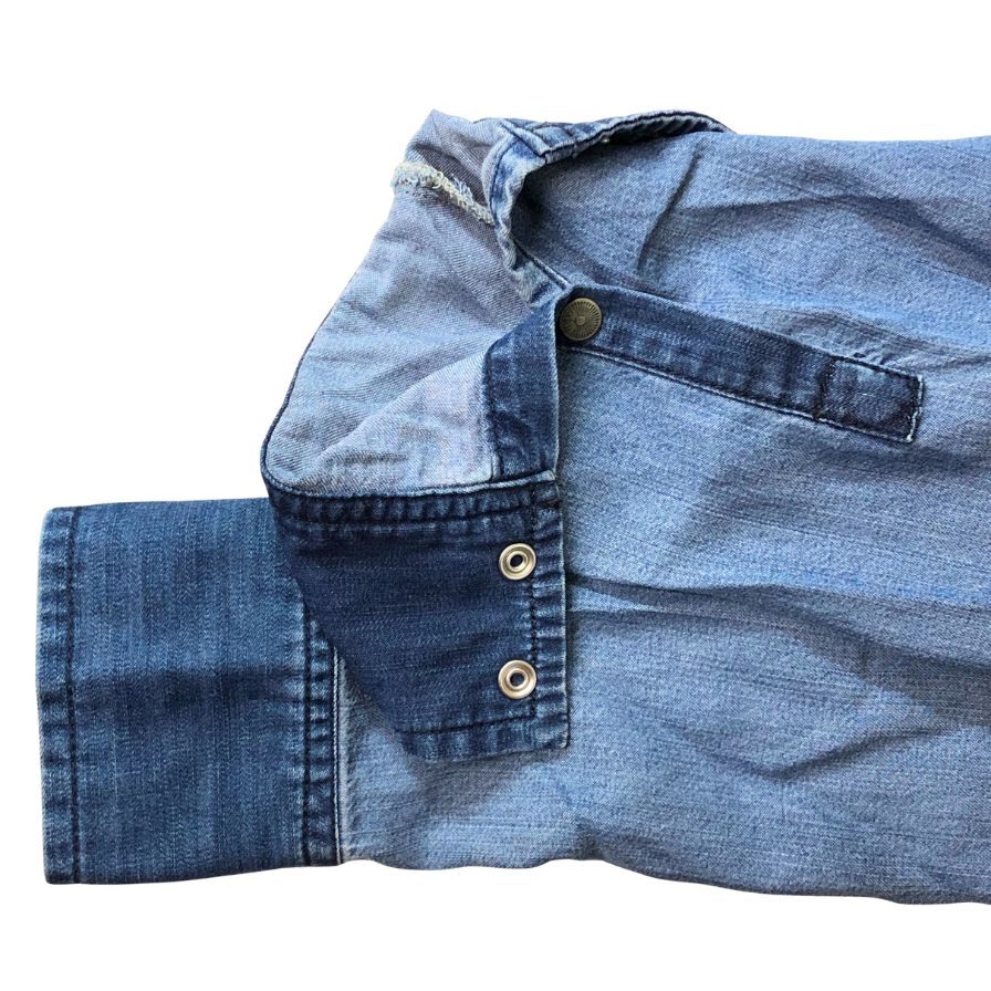 極美品◆ディーゼル デニムシャツ チュニック丈 レディース サイズXXS DIESEL 【AFB14】