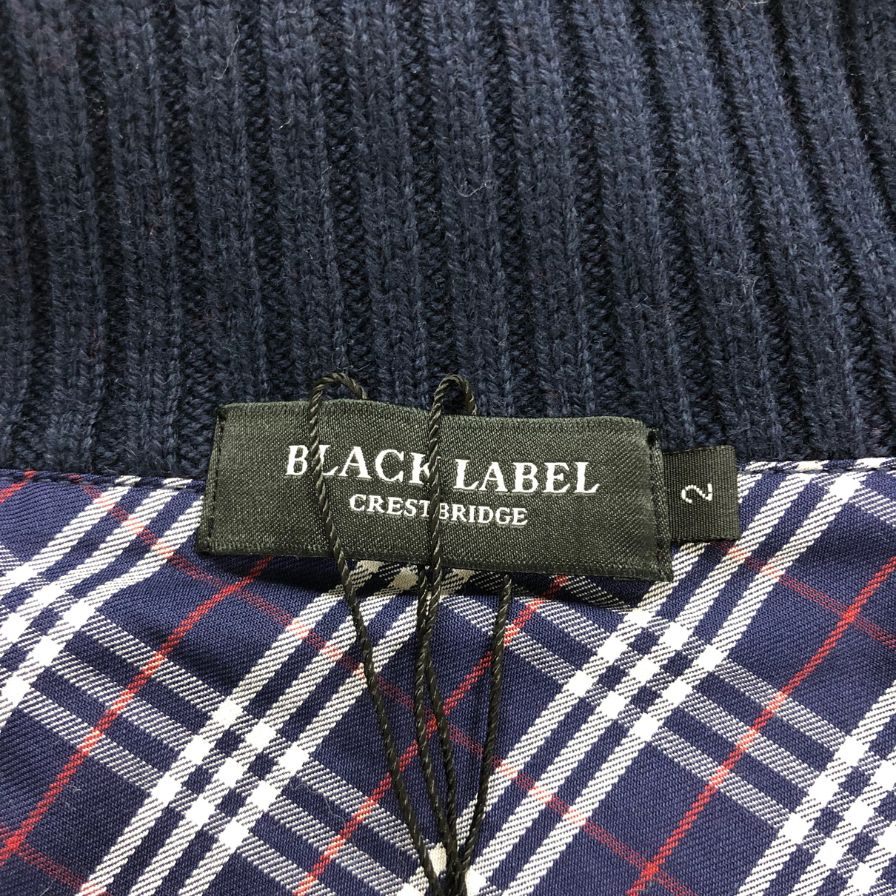 未使用◆ブラックレーベル クレストブリッジ カーディガン ハイネック 51N09-208-18 サイズ2 メンズ レッド BLACK LABEL CRESTBRIDGE 【AFB14】