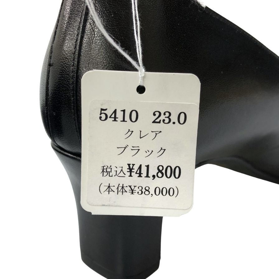 ジュンジュンバイ新宿屋 パンプス ヒール レザー 5410 ブラック サイズ23.0cm レディース Jun.Jun by shinjukuya 約23.0cm【7-15】