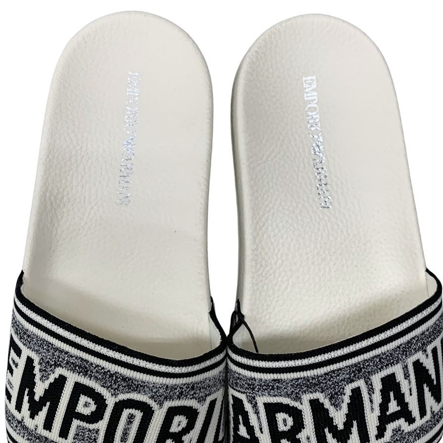 エンポリオアルマーニ サンダル X4P123 サイズ10 メンズ ホワイト ブラック EMPORIO ARMANI 約25.0cm【AFD15】