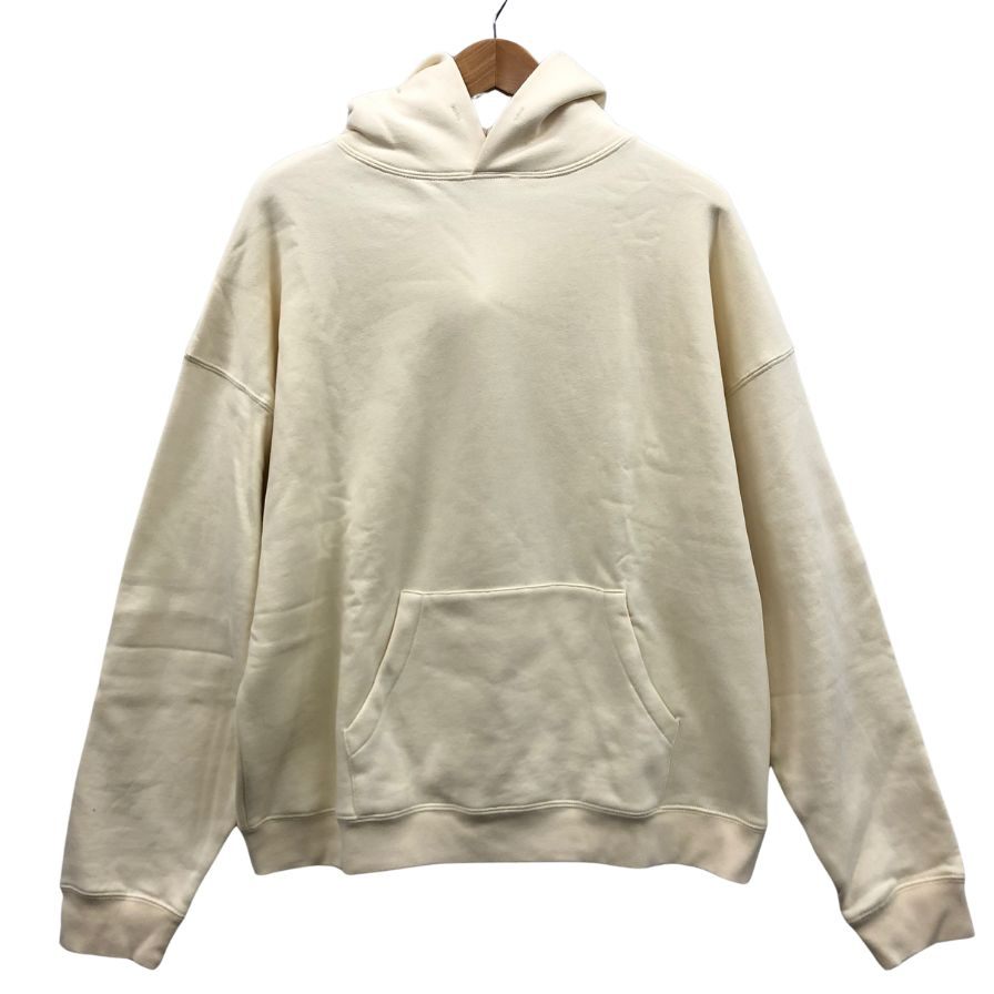 新品同様◆フィアオブゴッド エッセンシャルズ パーカー ロゴ メンズ サイズL ベージュ Fear of God ESSENTIALS 【AFB23】