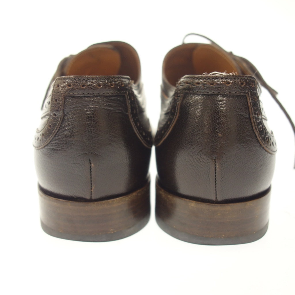 美品◆アレキサンダーマックイーン レザーシューズ ブローグシューズ メンズ 茶系 サイズ42 ALEXANDER MQUEEN【AFD6】