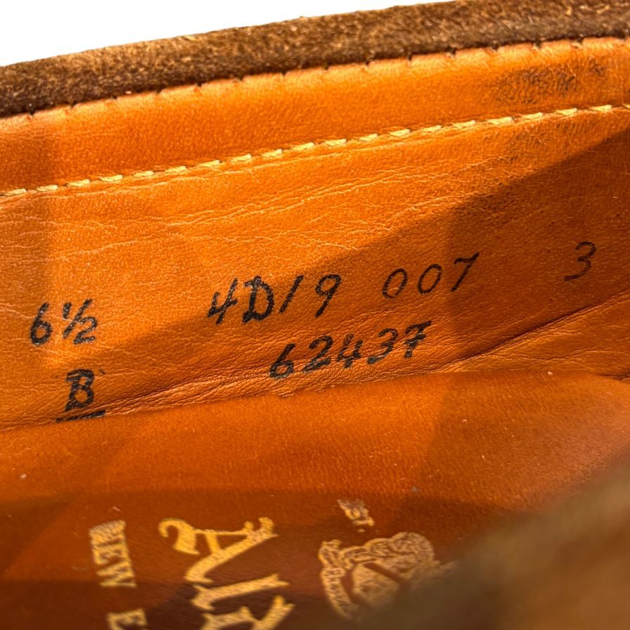 オールデン ローファー コインローファー 6243F スエード バンラスト メンズ ブラウン サイズ6.5D ALDEN ローファー 約25.0cm【LA】【中古】