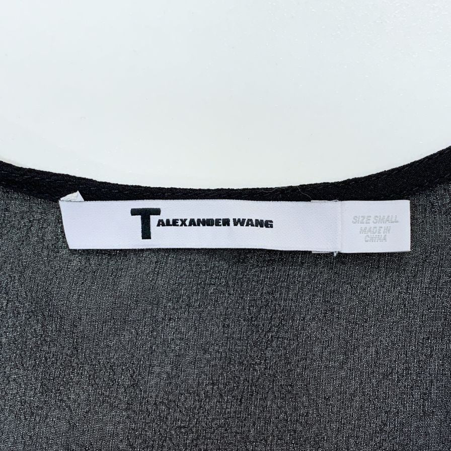 美品◆アレキサンダーワン チュニック タンクトップ ノースリーブ シルク サイズS ブラック レディース ALEXANDER WANG 【AFB1】