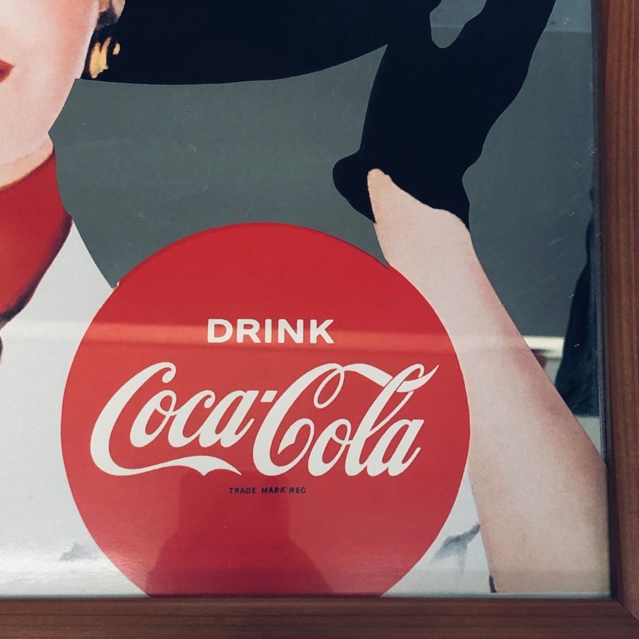 パブミラー コカ コーラ ミラー 鏡 壁掛け レトロ アメリカン Coca-Cola【AFI28】【中古】