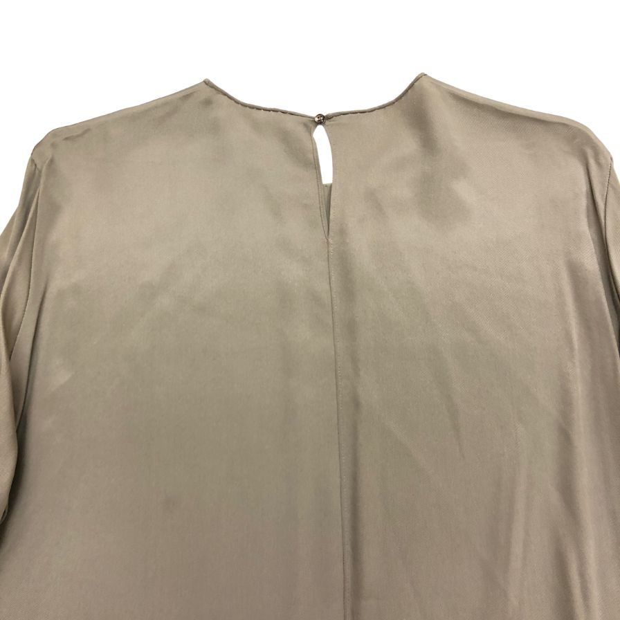 極美品◆エルメス マルジェラ期 長袖シャツ シルク ベージュ系 サイズ44 レディース HERMES 【AFB41】