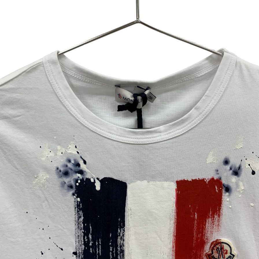 美品◆モンクレール Tシャツ 310918025450 白 ホワイト メンズ Mサイズ MONCLER 【AFB12】