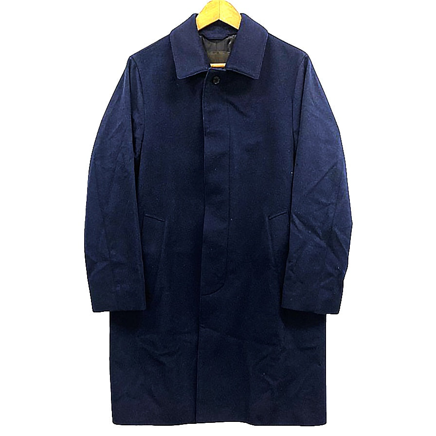 極美品◆マッキントッシュ ロンドン ビーバーステンカラーコート ダンフォード G1B71-221-28 ウール ネイビー メンズ サイズ38 MACKINTOSH LONDON DUNFORD 【AFA14】