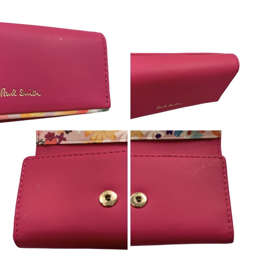 ポールスミス キーケース PWD511 レザー 花柄 レディース ピンク Paul Smith【AFI13】