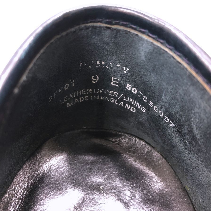 クロケット&ジョーンズ ローファー ロムジー コードバン ネイビー メンズ 9E 375ラスト CROCKETT & JONES ROMSEY ローファー 約27.5cm【LA】【中古】