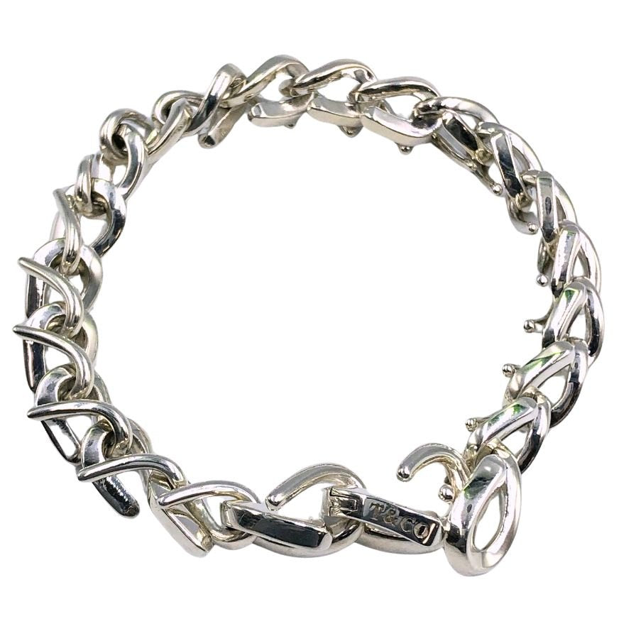 ティファニー ブレスレット フォージ チェーンリンク ミディアムリンク 22コマ メンズ Ag925 シルバー サイズL TIFFANY&Co FORGE MEDIUM LINK
