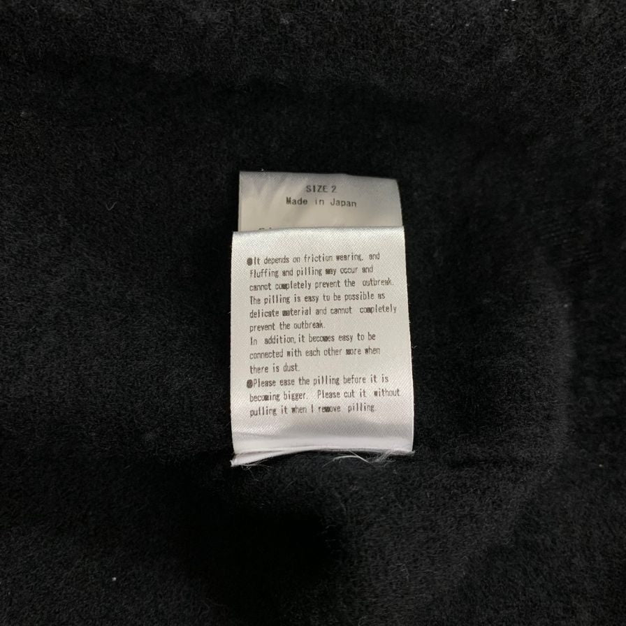 中古◆サイドスロープ メンズ セーター トップス ビンテージウォッシュ カシミア100% 日本製 SSL28-002R サイズ2 ブラック SIDE SLOPE 【AFB4】