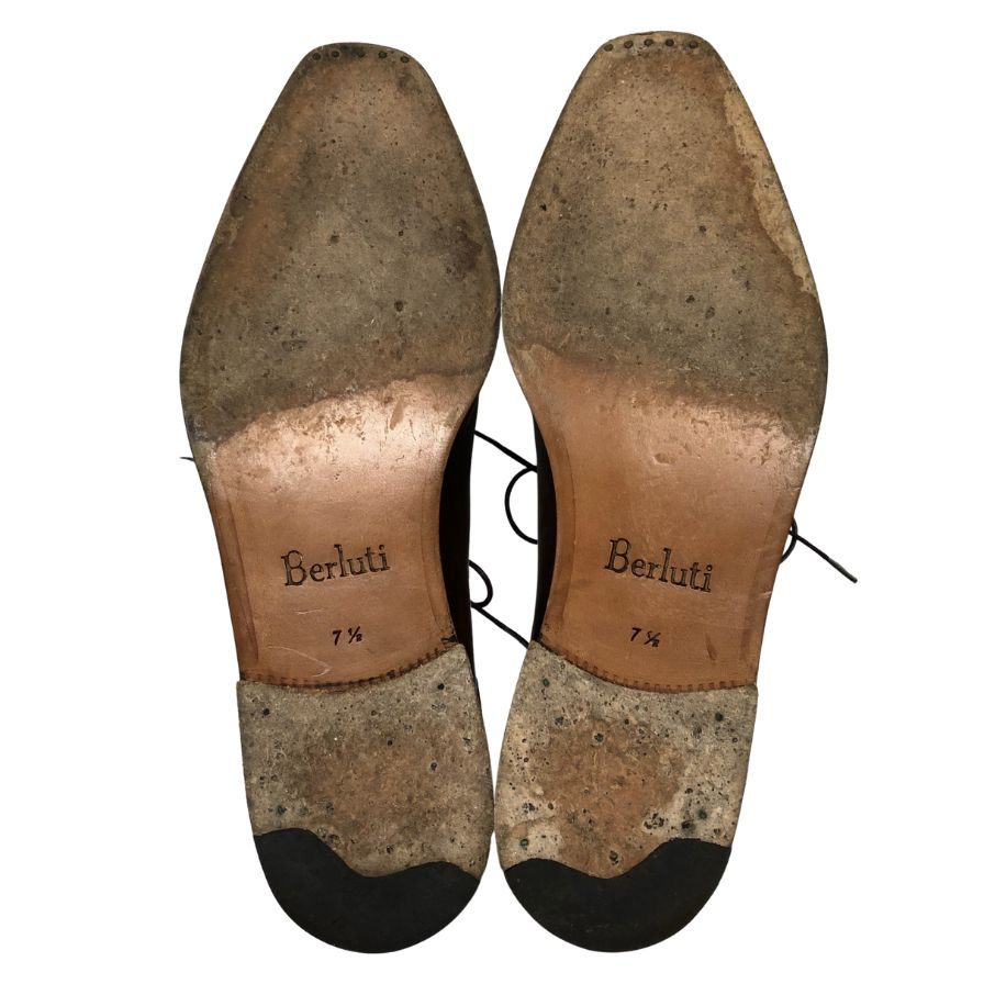 ベルルッティ レザーシューズ 0849 Uチップ ベネチアンレザー ブラウン メンズ サイズ7.5 Berluti ビジネスシューズ 約26.0cm【LA】【中古】