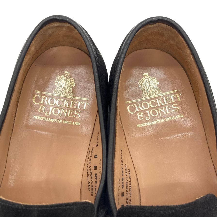 クロケット&ジョーンズ ビットローファー フェントン スウェード ブラック メンズ サイズ8E Crockett&Jones WELBECK 約27.0cm【AFD15】