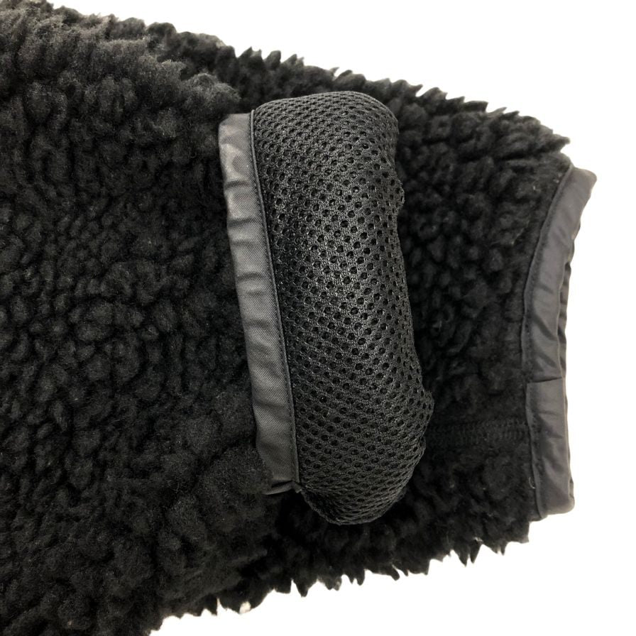 美品◆ハイク ボアコート ノーカラー FAUX SHEARLING COAT ブラック レディース サイズ3 HYKE 【AFA22】