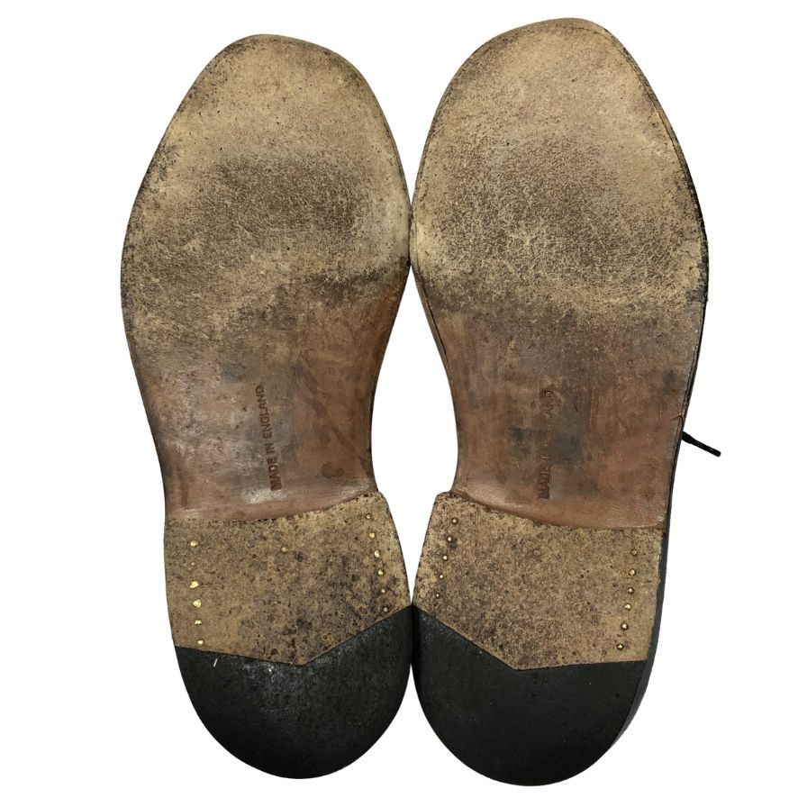 トリッカーズ レザーシューズ Uチップ 3617 レザー ブラック メンズ サイズ 8.5 TRICKER'S STUART 約27.0cm【AFD14】
