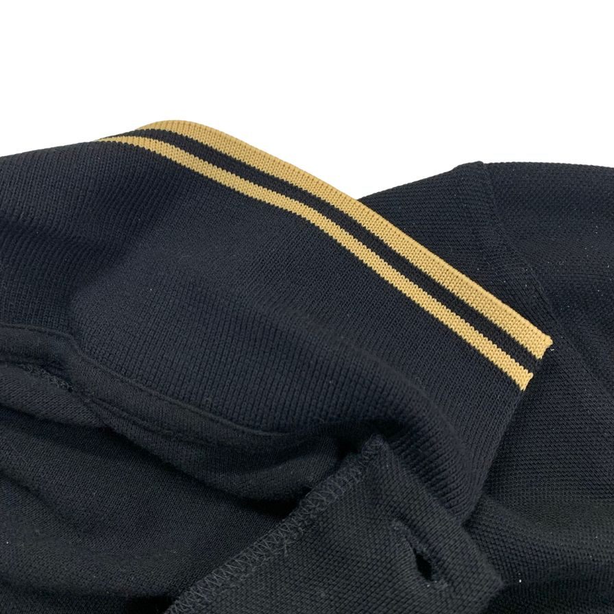 美品◆フレッドペリー 半袖ポロシャツ ゴールドライン ブラック メンズ サイズ46 FRED PERRY 【AFB35】