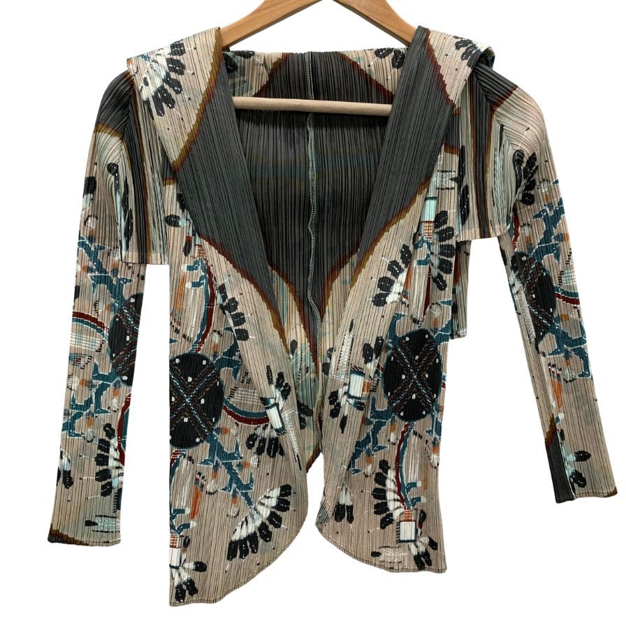 美品◆プリーツプリーズ イッセイミヤケ ボレロ 総柄 レディース サイズ4 PP21-J0525 PLEATS PLEASE ISSEY MIYAKE 【AFB47】 美品◇プリーツプリーズ イッセイミヤケ ボレロ 総柄 レディース