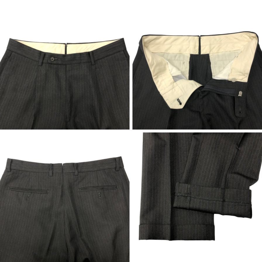 リングヂャケット×カノニコ スーツ セットアップ ストライプ サイズ48 ブラック系 メンズ RING JACKET VITALE BARBERIS CANONICO【AFA24】