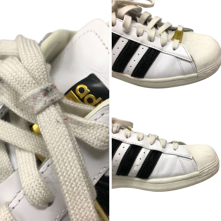 アディダスオリジナルス スーパースター FW4432 ブラック/ホワイト 27.5cm フェイクファー メンズ ADDIDAS SUPERSTAR 約27.5cm【AFD7】