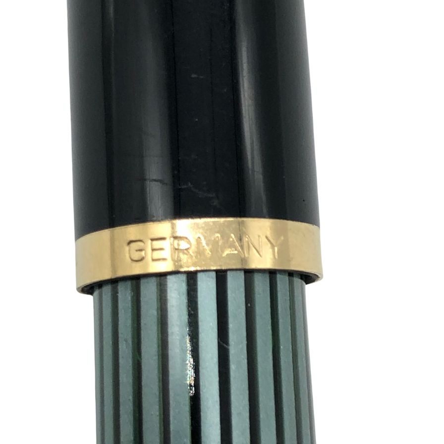 美品◆ペリカン 万年筆 スーベレン ペン先 74C-585 ブラック×グリーン PELIKAN SOUVERAN【AFI3】