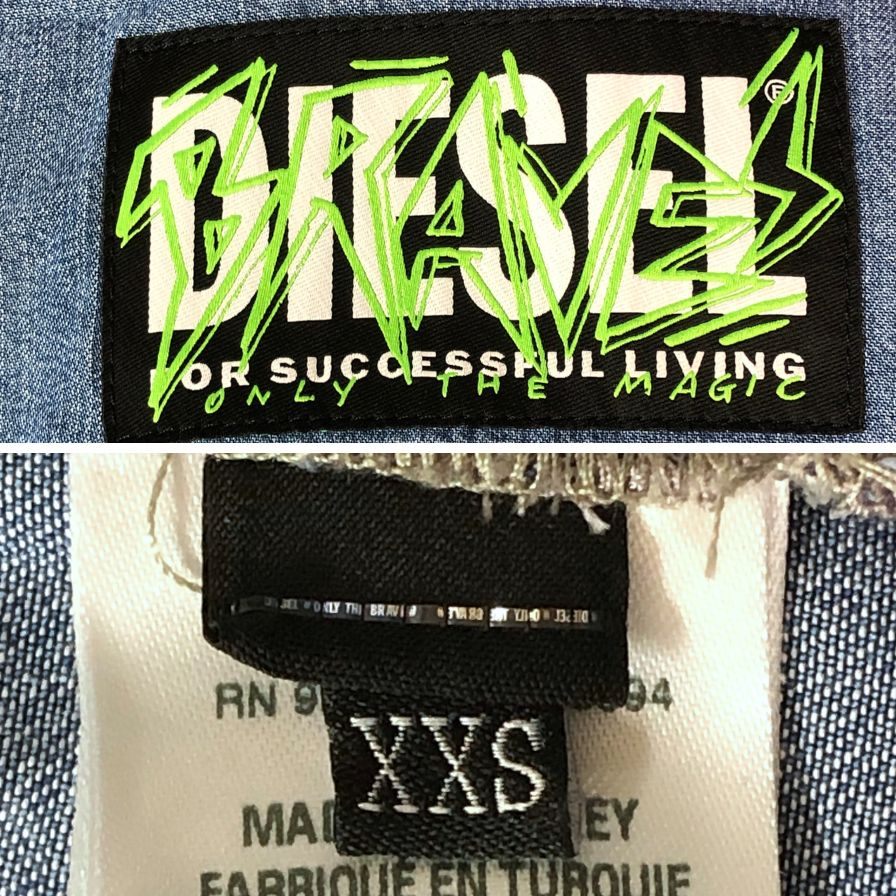 極美品◆ディーゼル デニムシャツ チュニック丈 レディース サイズXXS DIESEL 【AFB14】