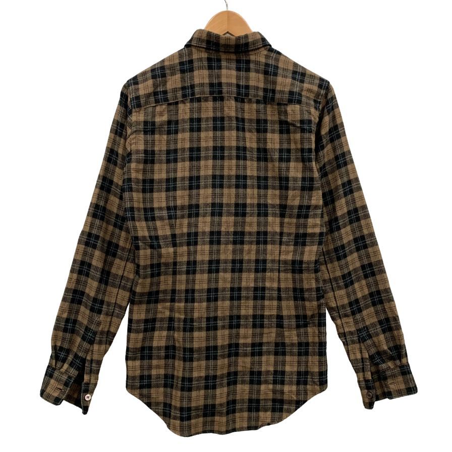 美品◆コムデギャルソン オム プリュス チェックシャツ ブラウン メンズ サイズS PT-B054 comme des garcons homme plus 【AFB27】