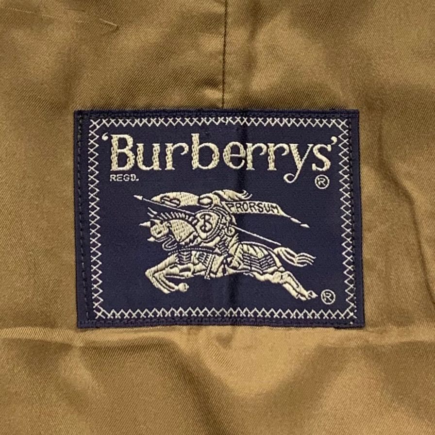 バーバリー トレンチコート 90S 旧タグ イングランド製 ライナー付き ベージュ メンズ サイズM Burberrys【LA】