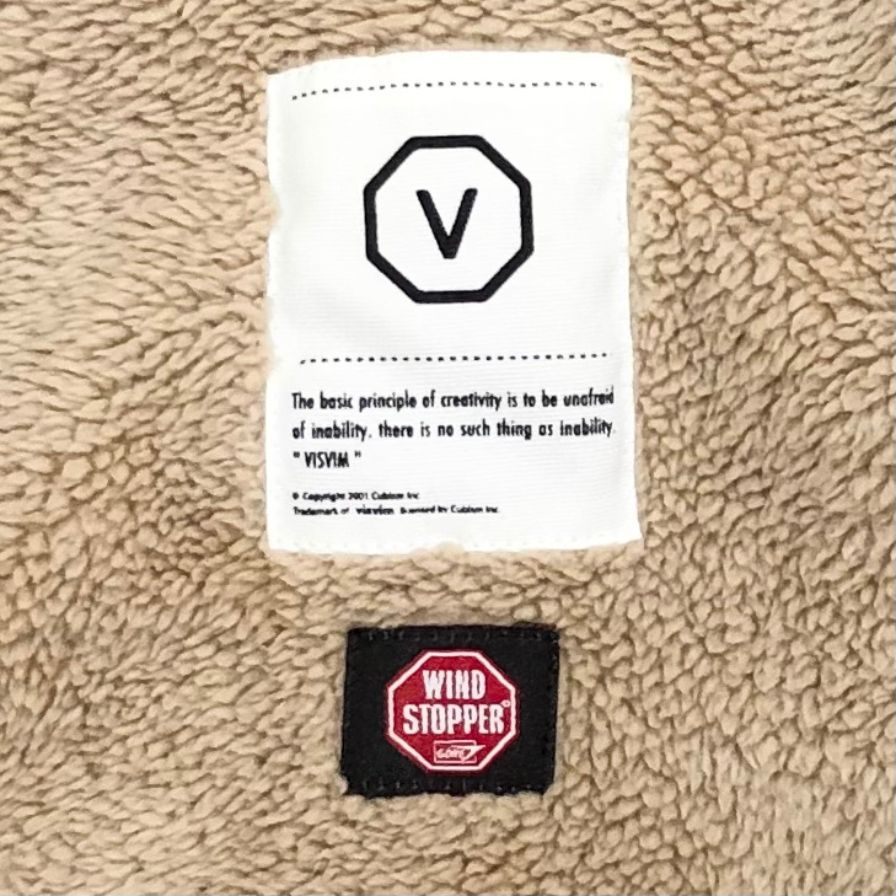 中古◆ヴィズヴィム ビズビム デッキハンドジャケット 襟ムートン 裏地ボア メンズ カーキ サイズM visvim 【AFA4】