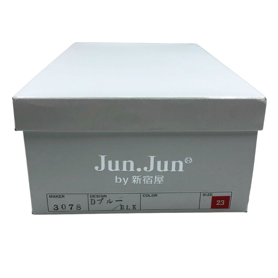 ジュンジュンバイ新宿屋 レザーパンプス レザー 3708 ブルー×ブラック サイズ23cm レディース Jun.Jun by shinjukuya 約23.0cm【7-10】