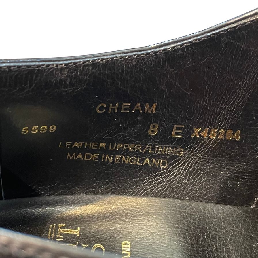 クロケット&ジョーンズ レザーシューズ プレーントゥ チャーム パテントレザー ブラック メンズ サイズUK8E CROCKETT&JONES ビジネスシューズ 約26.5cm【LA】【中古】