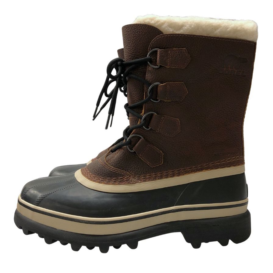 ソレル ブーツ スノーブーツ カリブー レザー サイズ26 ブラウン メンズ SOREL 約26.0cm【AFD1】