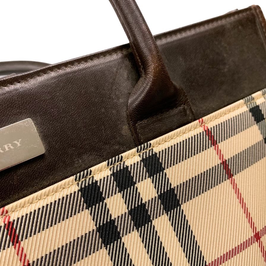 バーバリーノバチェック ミニ トート ハンドバッグ レディース Burberry【AFE1】