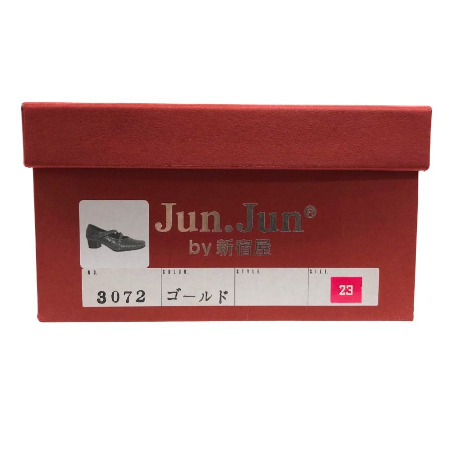 ジュンジュンバイ新宿屋 パンプス レザー 3072 ゴールド サイズ23.0cm レディース Jun.Jun by shinjukuya 約23.0cm【7-13】