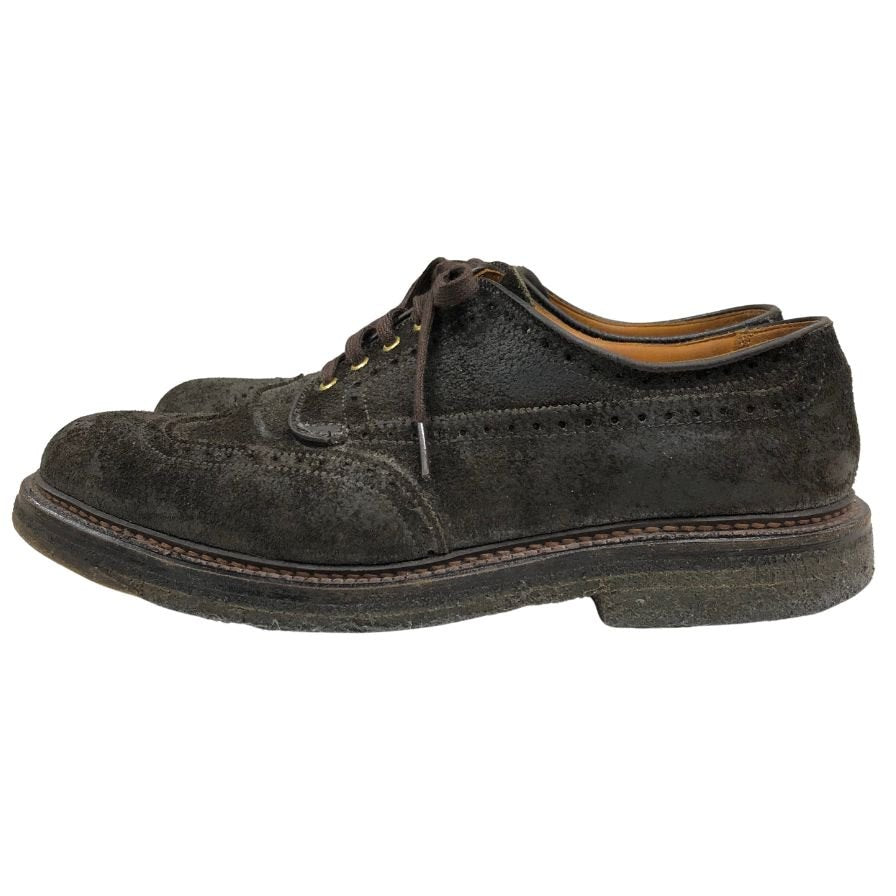 オールデン 31910 スウェード ウイングチップ シューズ モスグリーン サイズ7.5 ALDEN ビジネスシューズ 約25.5cm【LA】【中古】