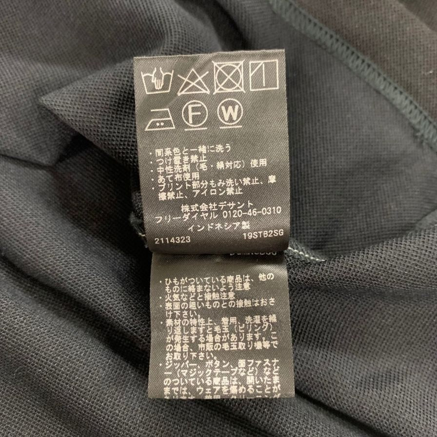 極美品◆デサント ゴルフ メンズ 長袖ポロシャツ カットソー サイズM ブラック DESCENTE 【AFB24】